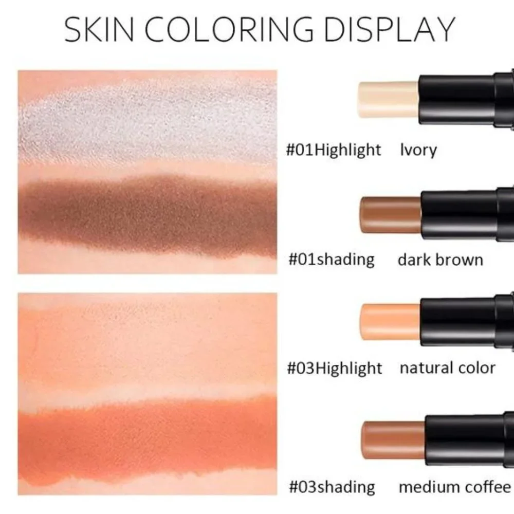 4 Colors Cream Contour Sticks Makeup Kit for Light Medium Skin 1#,3#